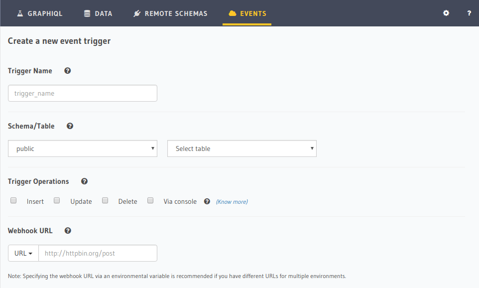 Create an Event Trigger